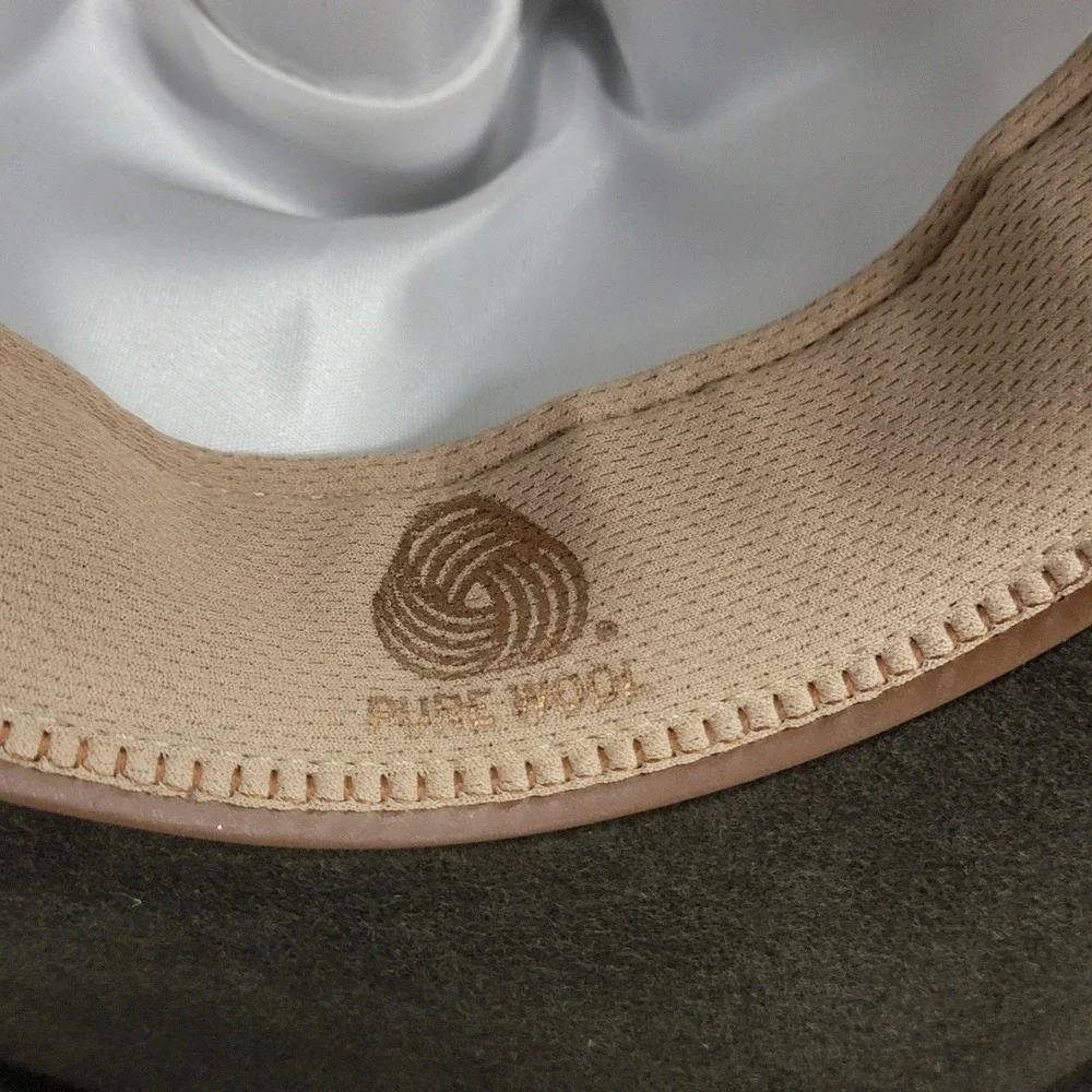 Stetson Hat Mens Medium Route 66 Cowboy Sage Green Wool Crushable Water Repel